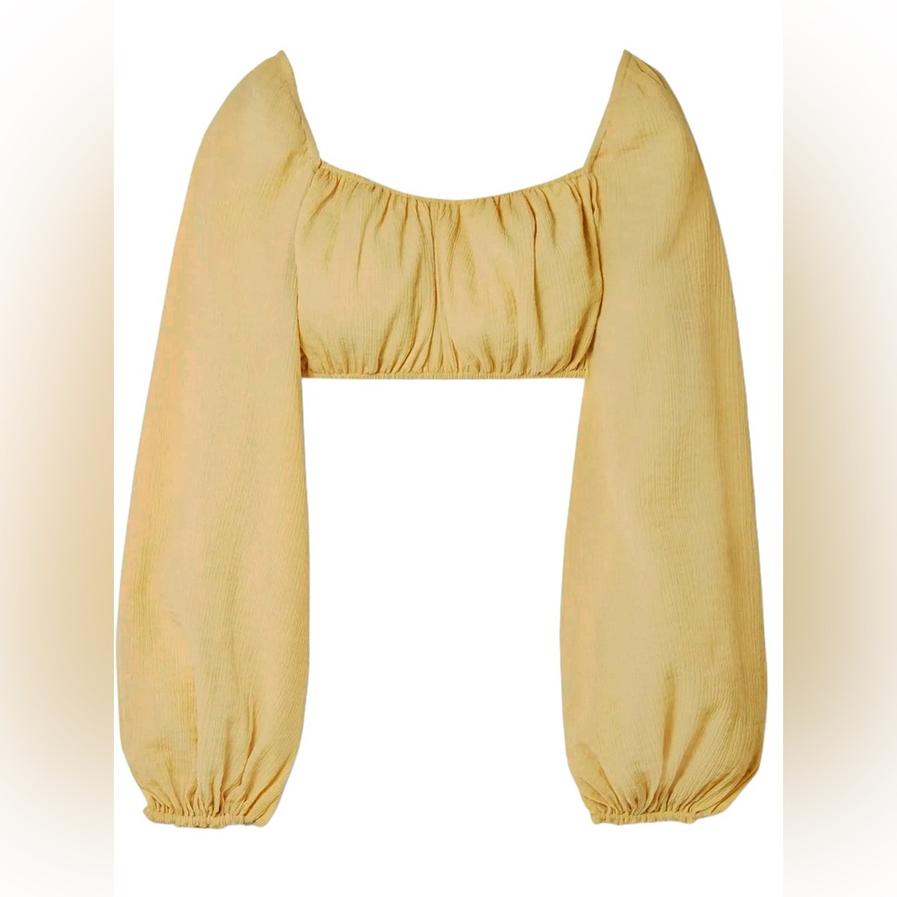 Cult Gaia ‘Clara’ Crop Top In Lemonade Color Size M